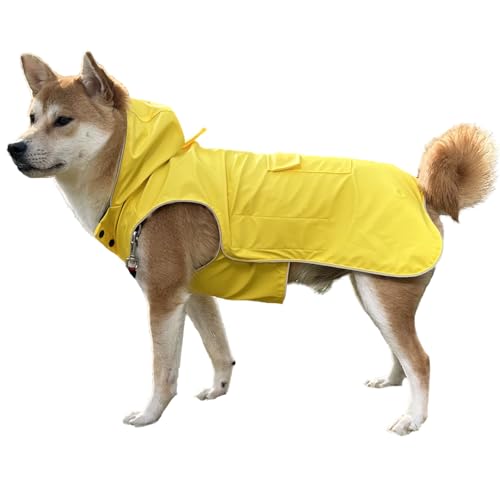 Dog Raincoat Waterproof Reflective Jacket (X-Small / Yellow)