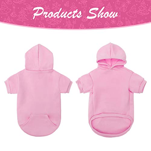 Dog Hoodie for Small Medium Dogs Cats (Pink / X-Small)