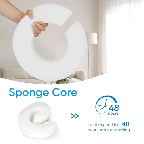Sponge Dog Cone Collar Stop Licking After Surgery (DonutBlue / S(Neck 6"-9"))