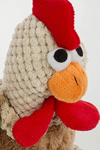 Checkers Skinny Rooster Squeaky Plush Dog Toy (Checkers - Skinny Rooster (Brown) / Small)