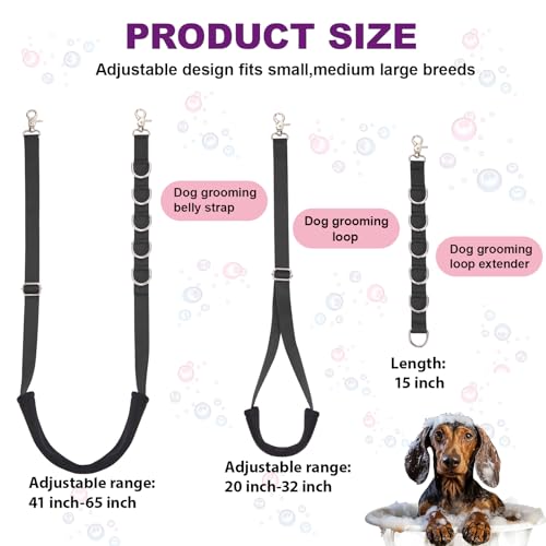 Dog Grooming Belly Strap (Black)