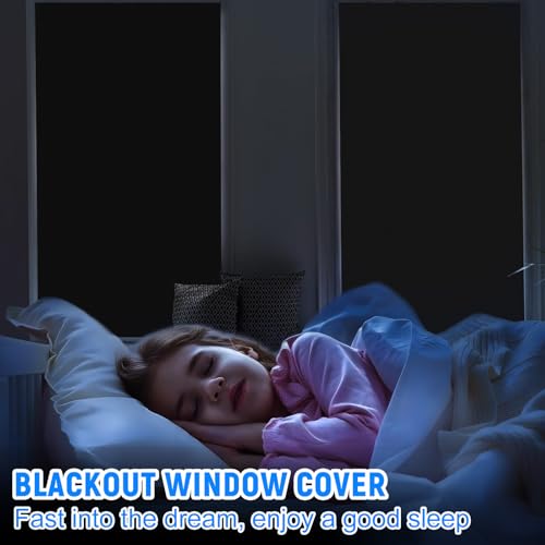 Blackout Roller Shades (Black / 26"W x 68"H)