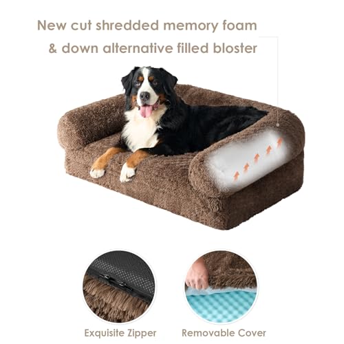 Orthopedic Foldable Human Dog Bed (72x44x11(Folded 44x36) / Brown)