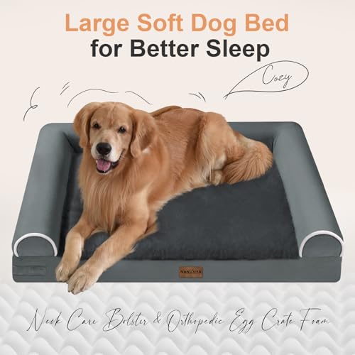 Orthopedic Dog Bed for X (Dark Grey / 40.0"L x 32.0"W x 6.5"Th)