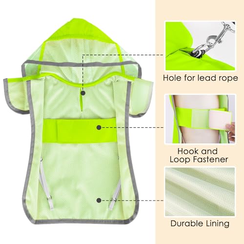 Dog Raincoat Waterproof Rain Jacket (Green / Small)