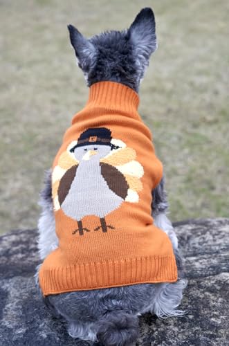 Thanksgiving Fall Dog Clothes Outfit Turkey Pet Dog Sweater for Dogs Male Female (Large / Thanksgiving Turkey)