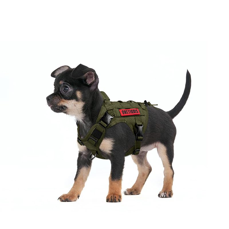 Tactical Dog Harness with Handle No (X-Small / Green)
