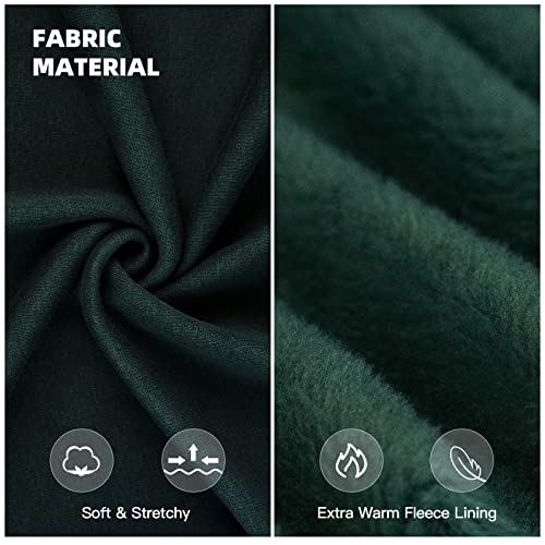 Dog Hoodie Fleece Dog Clothes Warm Sweater with Hat for Medium Large Dogs Cat Hooded Shirt Kitten Pet Basic Sweatshirt with Pocket Doggie Soft Winter Coat Apparel (5XL-(50~77lb) | Chest(~35") / Green)
