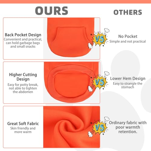 Dog Hoodie for Large Medium Small Dogs (Orange / X-Large)