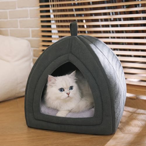 Cat Cave Bed 2 (Grey / L-17.5"×17.5"×17.5")