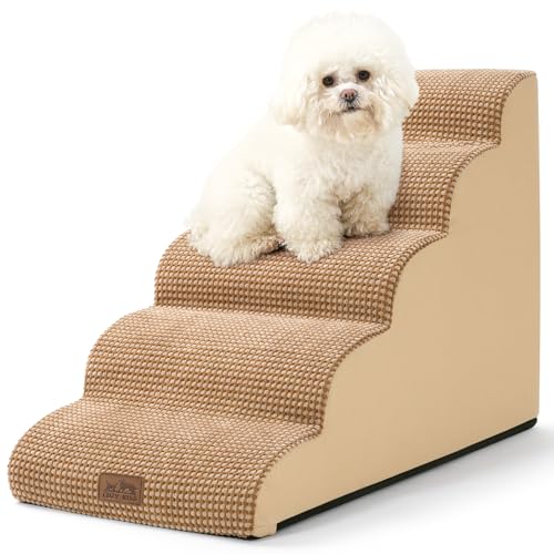Dog Stairs for Small Dog 22.6" H (Light Brown / Standard:15.7"x33"x22.6")