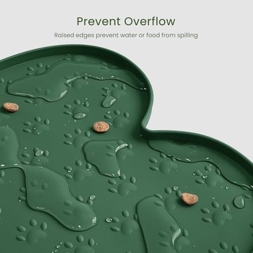 Dog Food Mat Anti (19.4" x 9.8" / Hunter Green)