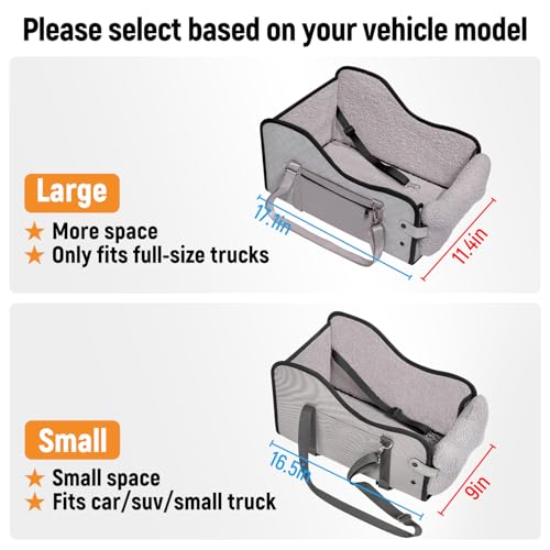 Center Console Dog Car Seat for Small Dogs