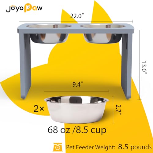 Elevated Dog Bowls (Grey / X Large: 13'' Tall-68 oz Bowl)