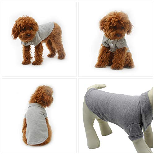 Basic Dog Polo Shirts Premium Cotton (L (-18lbs) / Gray)