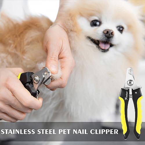 Dog Nail Clippers for Pet Grooming (Yellow / 6 Inch)