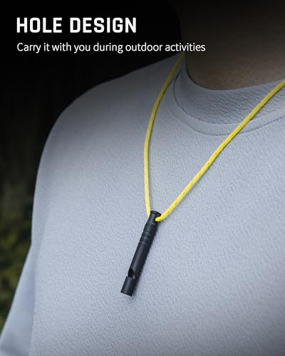 Titanium Emergency Whistle (Black-4PCS)