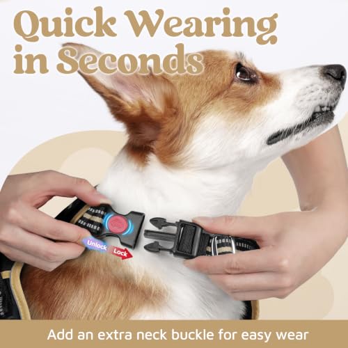 Dog Harness Medium Sized (Black & Khaki / Medium)
