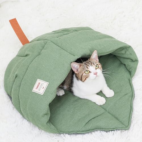 Cat Sleeping Bag Cave Bed with Non (Green / M)