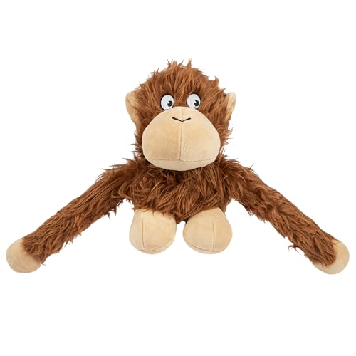 Interactive Squeaky Dog Chew Toy (O-Hug-Atan (Brown) / Large)
