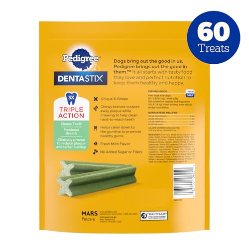 Dentastix Large Breed Dental Dog Treats (60 Count (Pack of 1))