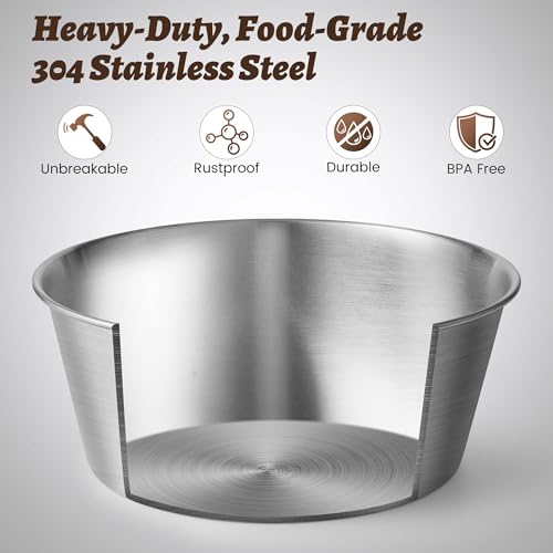 Heavy Duty Stainless Steel Dog Bowl (8 Cups / Basic Bowl)