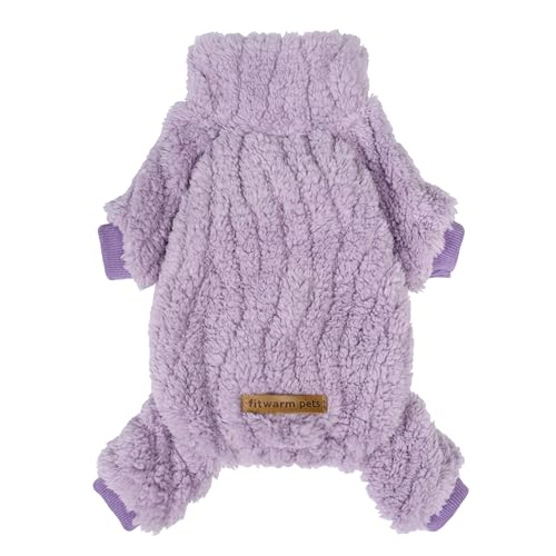 Turtleneck Fleece Dog Sweater Pajamas (X-Large / Lavender Purple)