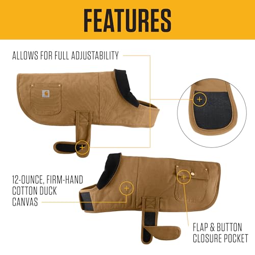Firm Duck Insulated Dog Chore Coat Black S (Black / Small)