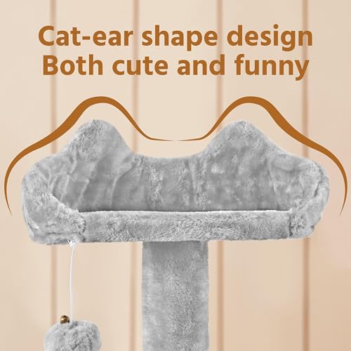 62in Cat Tree Tower (Light Gray / 62in)