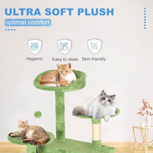54" Cat Tree Tower (Green)