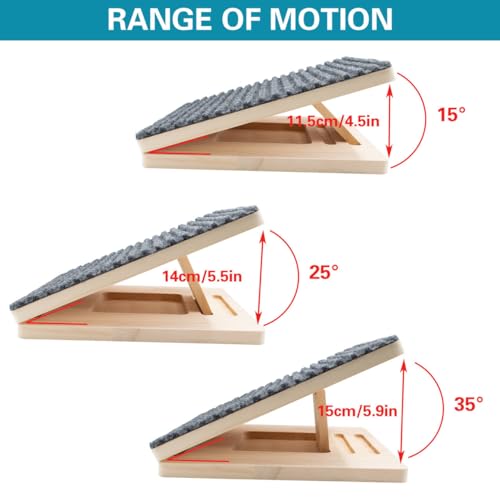 Dog Ramp for Stairs Adjustable Height & Foldable Wooden Pet Ramp (2 pack)