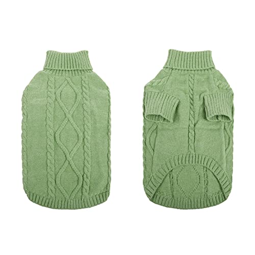 Small Dog Sweater for Small Dogs Boy (X-Small / Green)
