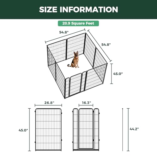 Homeplus Indoor Dog Playpen (Black / 45"H)
