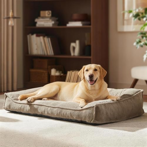 Orthopedic Dog Bed Large Sized Dog (Brown / 38"L x 28"W x 8.5"Th)