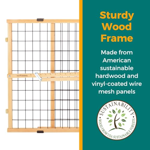 Wire Mesh Dog Gate (26.5"-42" Wide, 23" Tall)