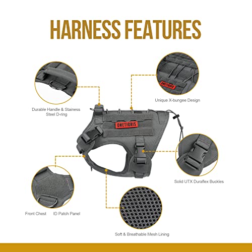 Tactical Dog Harness No (Medium / Grey)