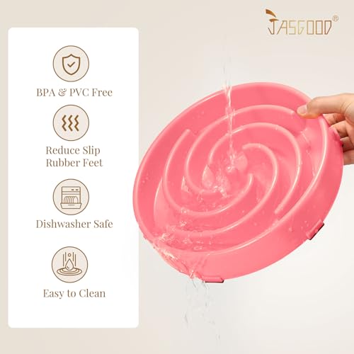 Slow Feeder Dogs Bowl for Large Medium Dogs (Large / D-Pink)