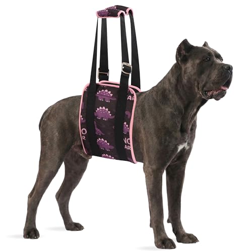 Dog Lift Harness Rear Support Sling (Black Pink)