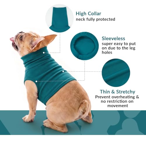 Dog Medical Shirt Neck Cover (Turquoise / 3XL(Chest: 34.3"))