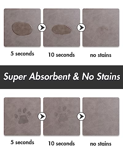 Absorbent Pet Feeding Mat (BROWN / 23"x34")
