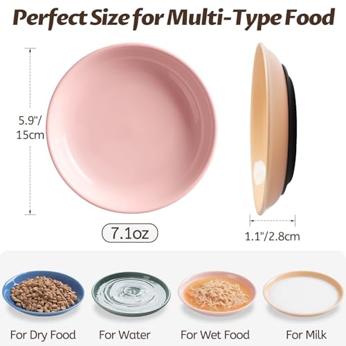Colorful Cat Food Bowl (Colorful-4 Pack)