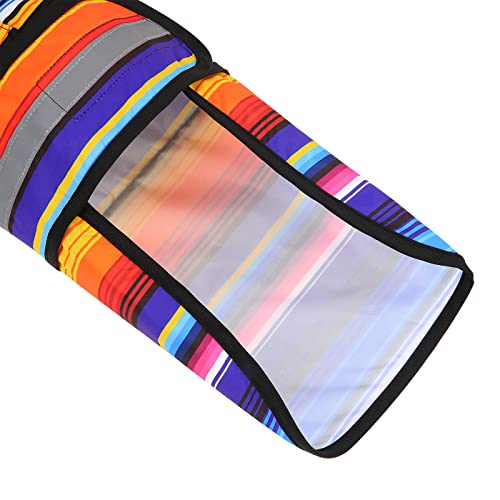 Dog Raincoat with Hood & Leash Hole S (Medium / Baja Stripes)