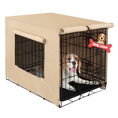 Dog Crate Cover (30.0"L x 19.3"W x 21.3"H / Beige)