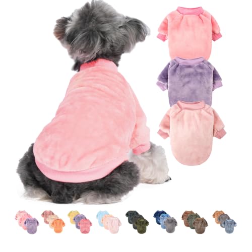 Small Dog Sweaters 3 Pack (Purple,Pink,Rose / Medium)