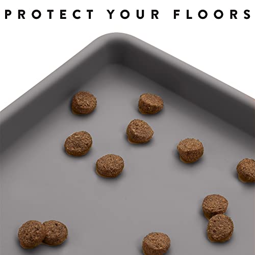 Premium Cat Food Mat (L: 24" x 14" / Carbon)