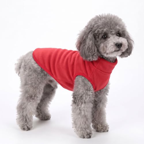 3 Pack Fleece Dog Sweaters for Small Dogs (Red+Green+Blue / XX-Large)