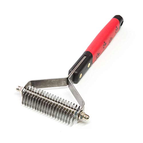 Paw Brothers 20 Blade Medium Double WideDematting Undercoat Rake for Dogs and Cats (20 Blade Medium)