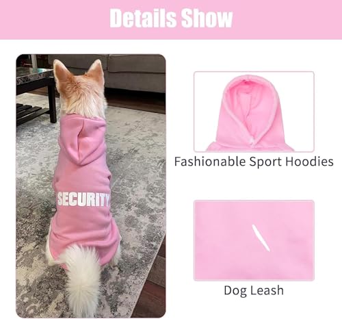 Security Dog Hoodie (#1 Pink(Security) / Small/Medium (All Breed Sizes))