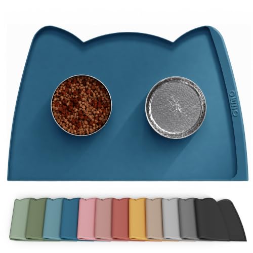 Large Dog Food Mat (24"L x 15"W / Teal)