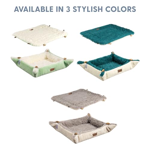 Self Warming Heated Cat Bed Mat (Dark Green)